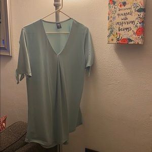 Women’s short sleeve blouse with ties